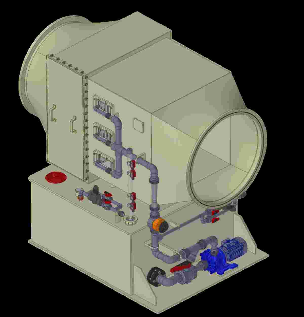 Abluftwäscher, Abluftanlagen Galvanik