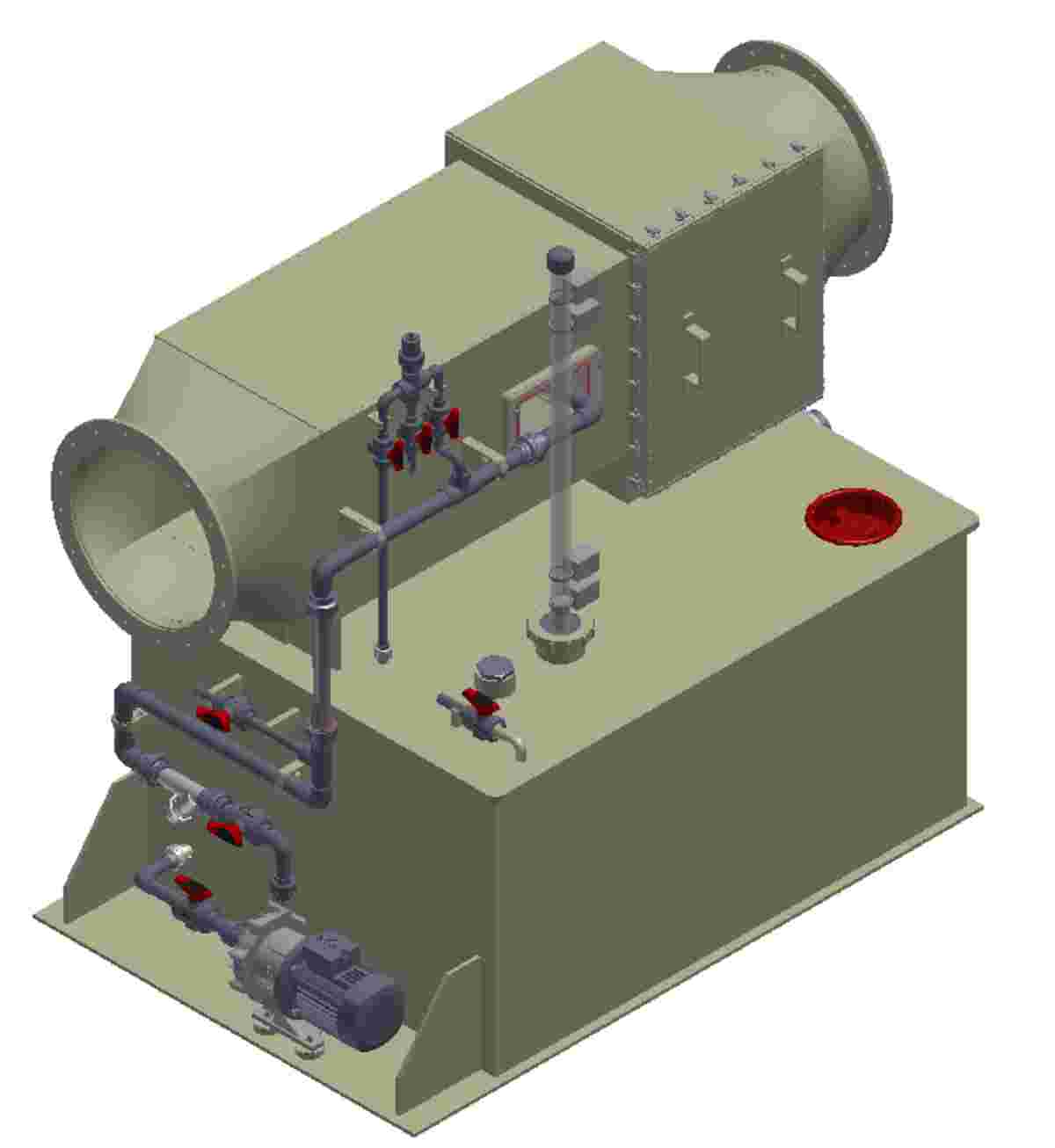 Kunststofflufttechnik, Abluftanlagen - Abluftwäscher, Gaswäscher